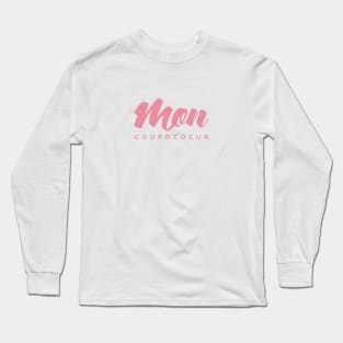 Moncoupdcoeur Pink logo Long Sleeve T-Shirt